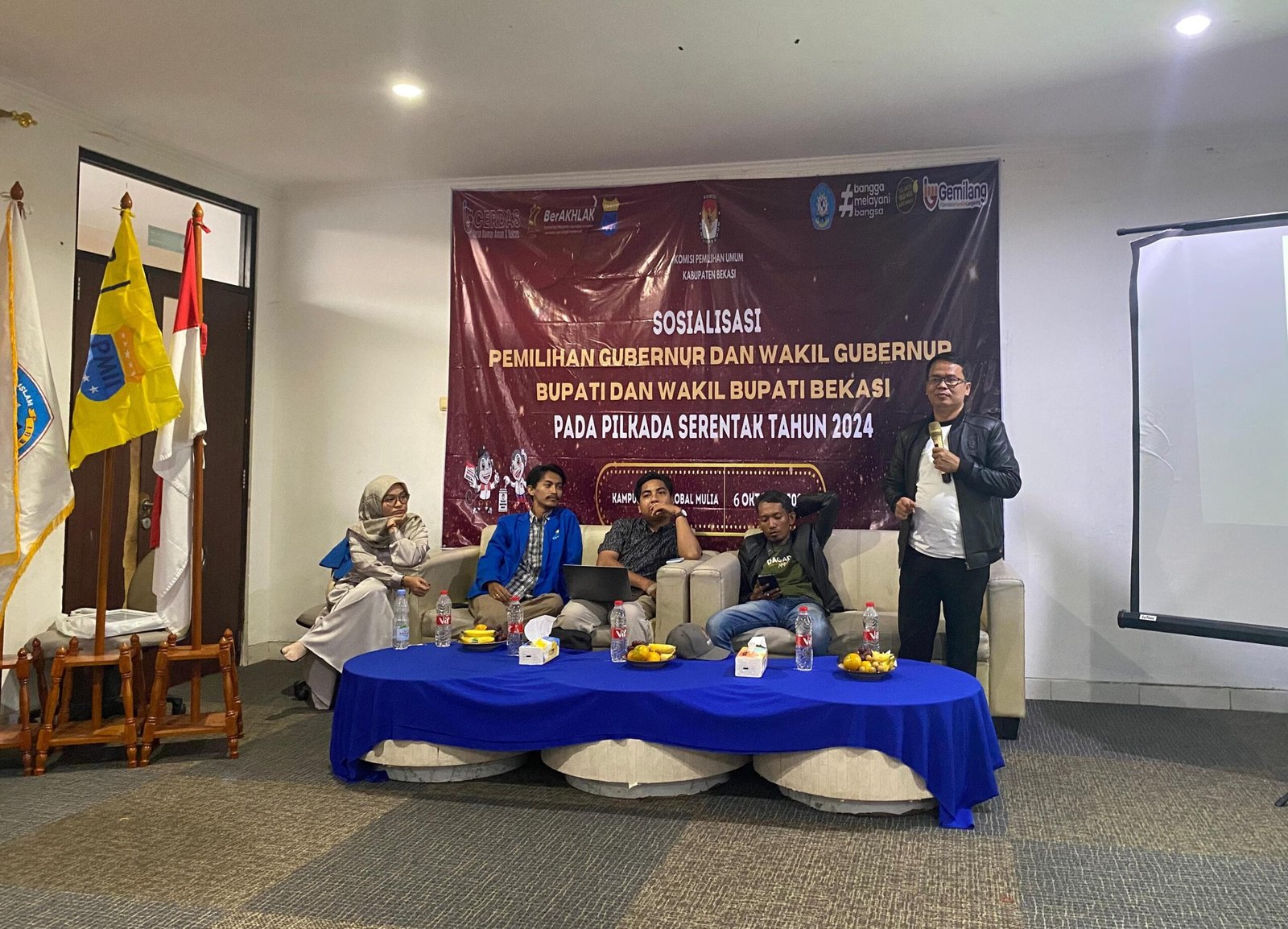 Tingkatkan Kesadaran Mahasiswa Dan Pemuda Dalam Partisipasi Pemilih, KPUD Kabupaten Bekasi Gandeng PMII Kabupaten Bekasi Sosialisasi Pilkada Serentak Tahun 2024
