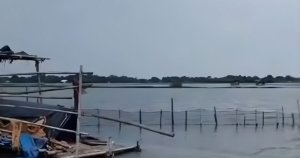 Banjir rob kembali merendam Kampung Sembilangan, Desa Samudra Jaya, Tarumajaya, Kabupaten Bekasi.