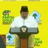 Presiden Prabowo Subianto hadir dalam perayaan HUT ke-61 Partai Golkar di Istora Senayan.
