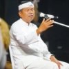 Gubernur Jawa Barat Dedi Mulyadi menyampaikan sambutan saat Safari Ramadhan di Kabupaten Bekasi, Minggu (22/2/2026), sekaligus berdialog dengan warga terkait anggaran dan infrastruktur daerah.