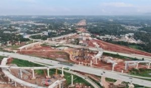 Proyek pembangunan Jalan Tol Jakarta–Cikampek (Japek) 2 Selatan Seksi 2A yang melintasi wilayah Desa Kertarahayu, Kecamatan Setu, Kabupaten Bekasi.