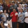 Plt Bupati Bekasi Asep Surya Atmaja menghadiri acara buka puasa bersama insan pers di Gedung Graha Pariwisata, Cikarang Timur, Kabupaten Bekasi.