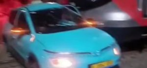 Kondisi rangkaian kereta pasca kecelakaan di kawasan Bekasi Timur.