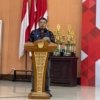 Ketua Kagama Kabupaten Bekasi saat menghadiri Halalbihalal dan puncak lomba karya tulis ilmiah di Cikarang Pusat.