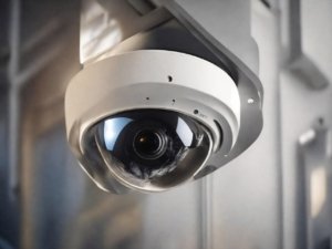 Rekaman CCTV memperlihatkan seorang wanita membawa sepeda yang terparkir di halaman TPQ Muhajirin, Perumahan Taman Raya Cikarang, Karangbahagia, Kabupaten Bekasi.