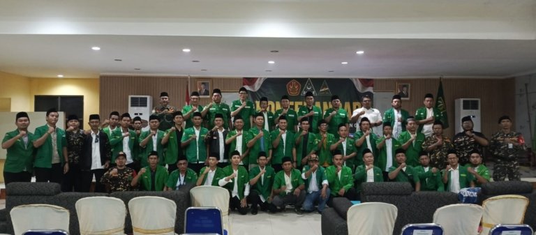 Suasana Konferensi Anak Cabang (Konferancab) IV PAC GP Ansor Kecamatan Cikarang Utara yang digelar di Aula Kantor Kecamatan Cikarang Utara, Ahad (27/7/2026).
