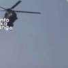 Helikopter terlihat melintas di kawasan Lippo Cikarang, Cikarang, Kabupaten Bekasi, pada Selasa (11/8/2026), saat agenda kunjungan Presiden Prabowo Subianto ke fasilitas ALVA di Cikarang.