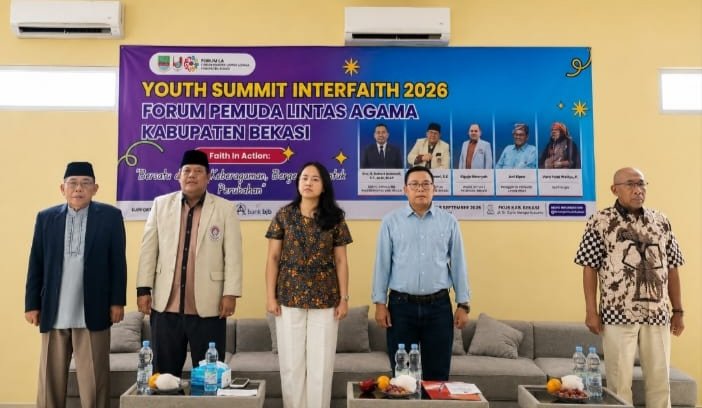 Pemuda lintas agama mengikuti Youth Summit Interfaith 2026 di Kabupaten Bekasi yang mendorong lahirnya aksi nyata untuk memperkuat toleransi.