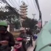 Kemacetan Jalan Diponegoro Tambun Bikin Pemotor Nekat Lawan Arah hingga Naik Trotoar