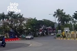 Kondisi terbaru Bundaran Patung Kuda Jababeka yang terlihat sudah rata pada Jumat (9/10/2026) dalam unggahan Instagram @sutar_boement.