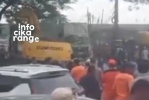Tanpa Perlawanan, 19 Bangunan Liar di Sukadanau Cikarang Barat Akhirnya Dibongkar